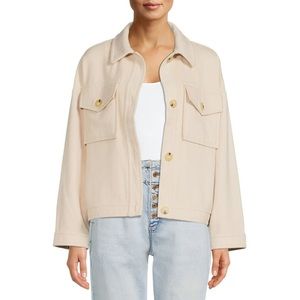 Time & Tru Women’s Cream Shirt Jacket
